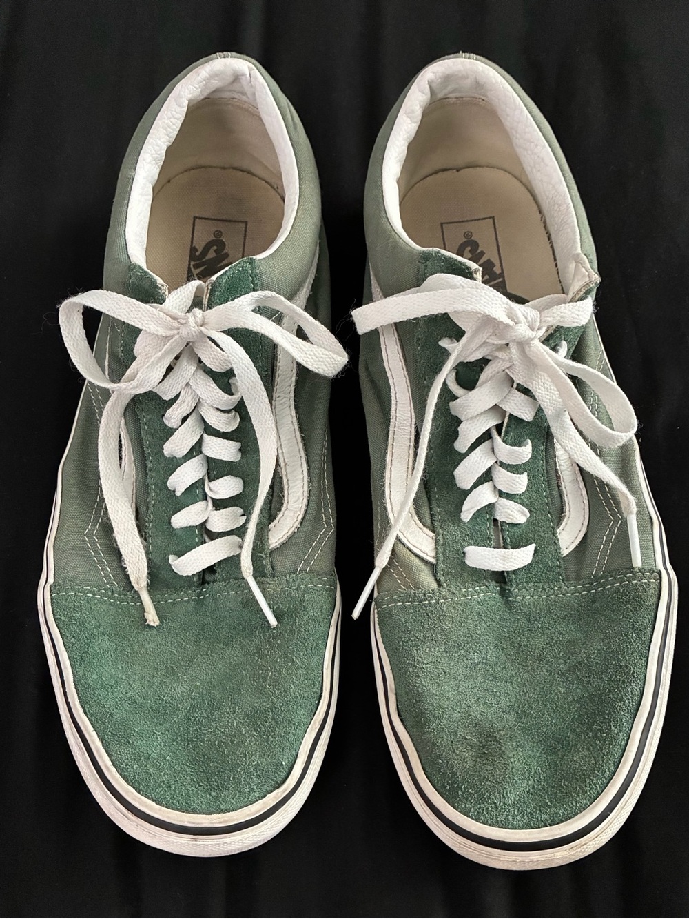 Vans Old Skool Olive Green Suede Skate Shoes Men's Size 12 / EU 46
